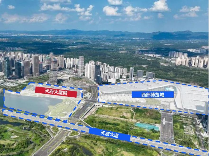 成都天府新区成都大屋檐巨幕大屏LED-3